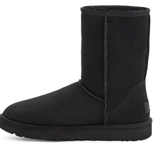 New/Box/withTags UGG Classic Short Suede Black Water-Repellent Boots Below $200 - Picture 7 of 11